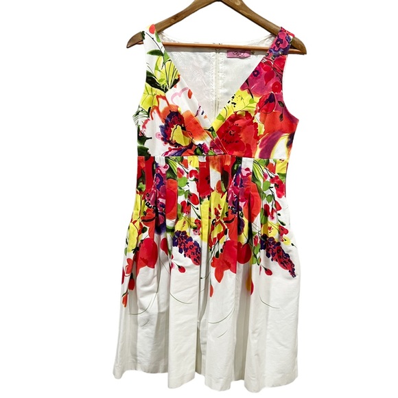 Eliza J Dresses & Skirts - Eliza J Watercolor Floral Sleeveless Dress